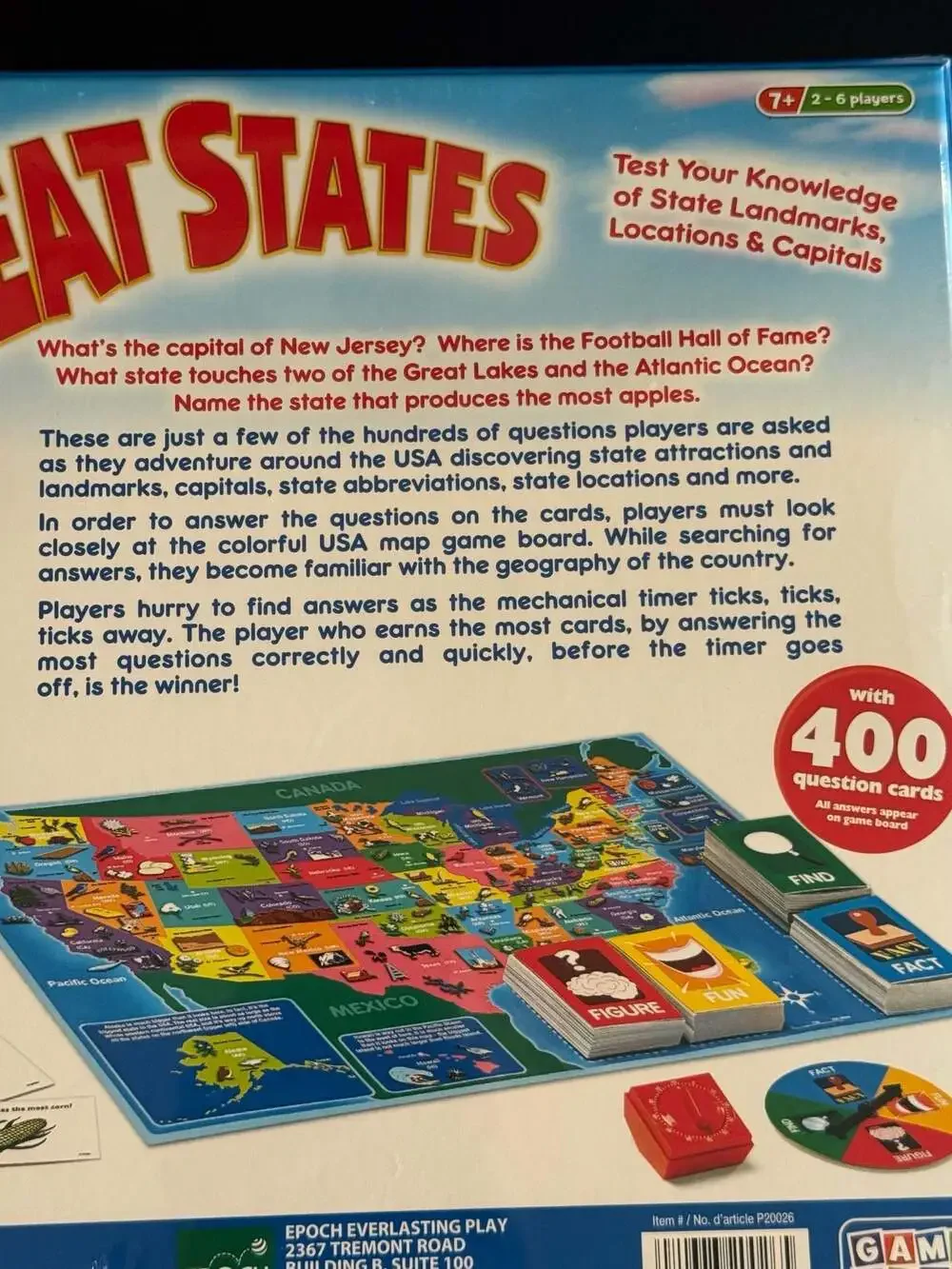 Game Zone Great States Geography Board Game